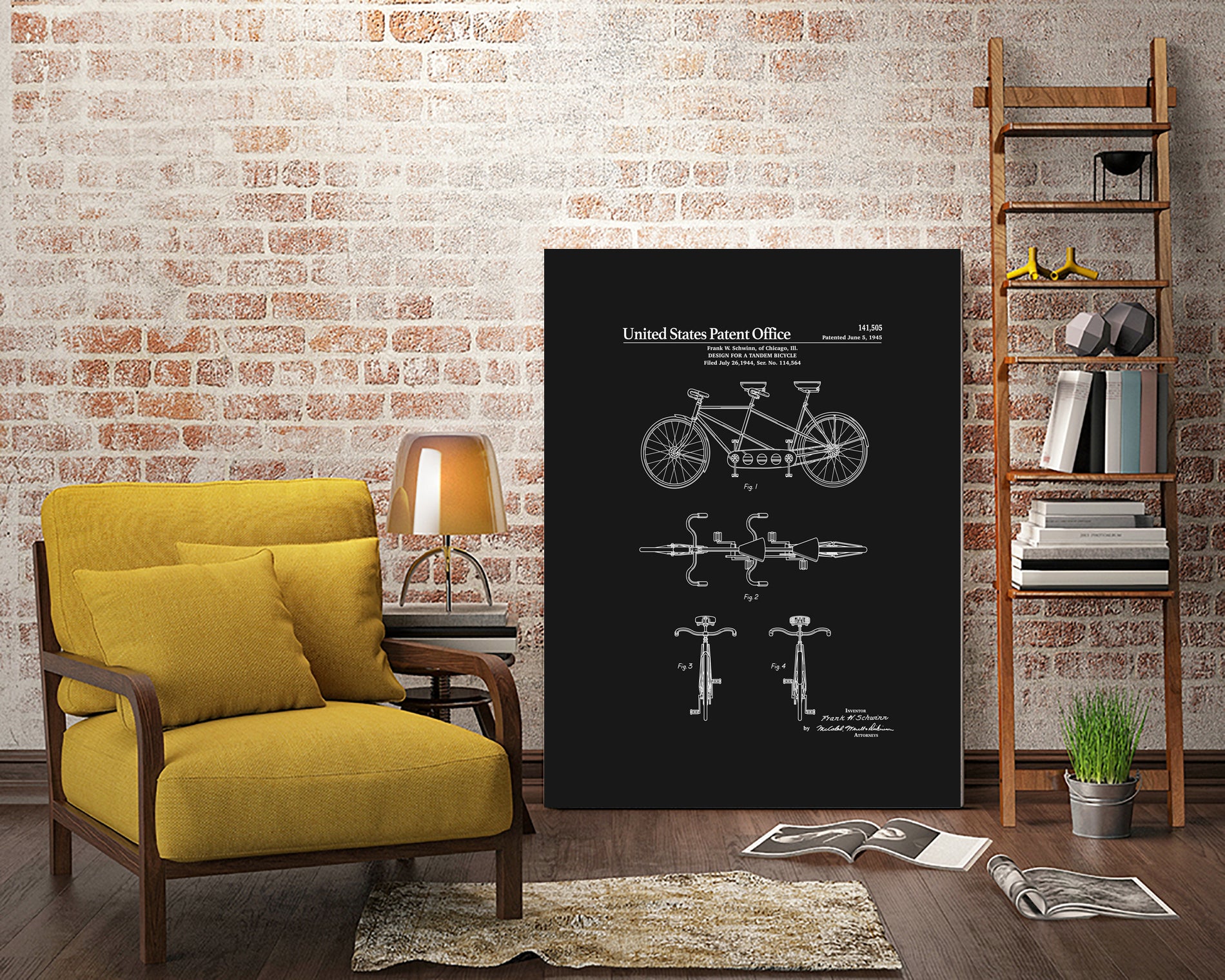 Tandem Bicycle Patent - Black by Finlay McNevin on GIANT ART - black typography