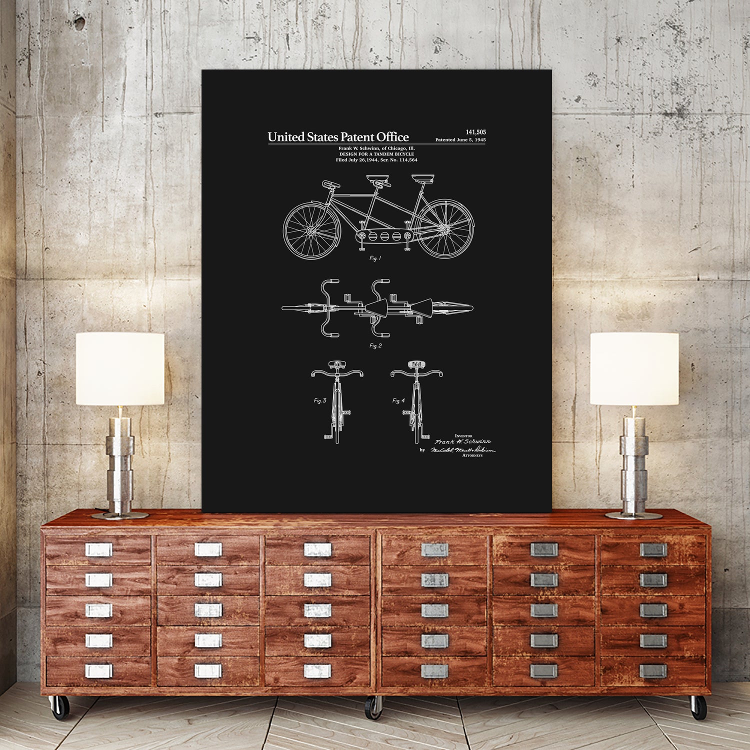 Tandem Bicycle Patent - Black by Finlay McNevin on GIANT ART - black typography