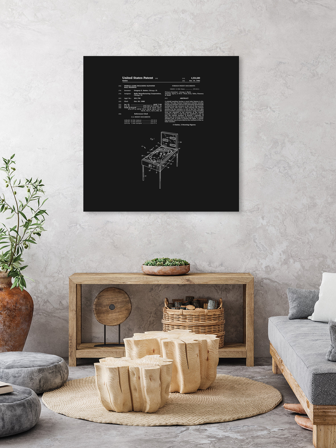 Pinball Machine Patent - Black by Finlay McNevin on GIANT ART - black typography