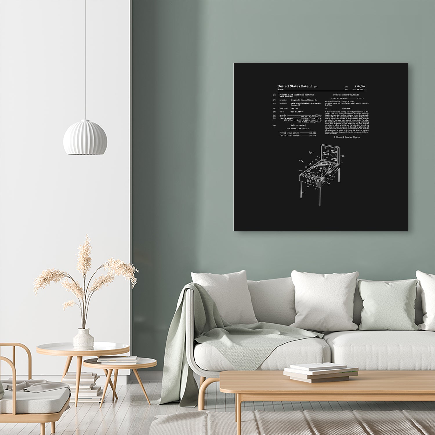 Pinball Machine Patent - Black by Finlay McNevin on GIANT ART - black typography
