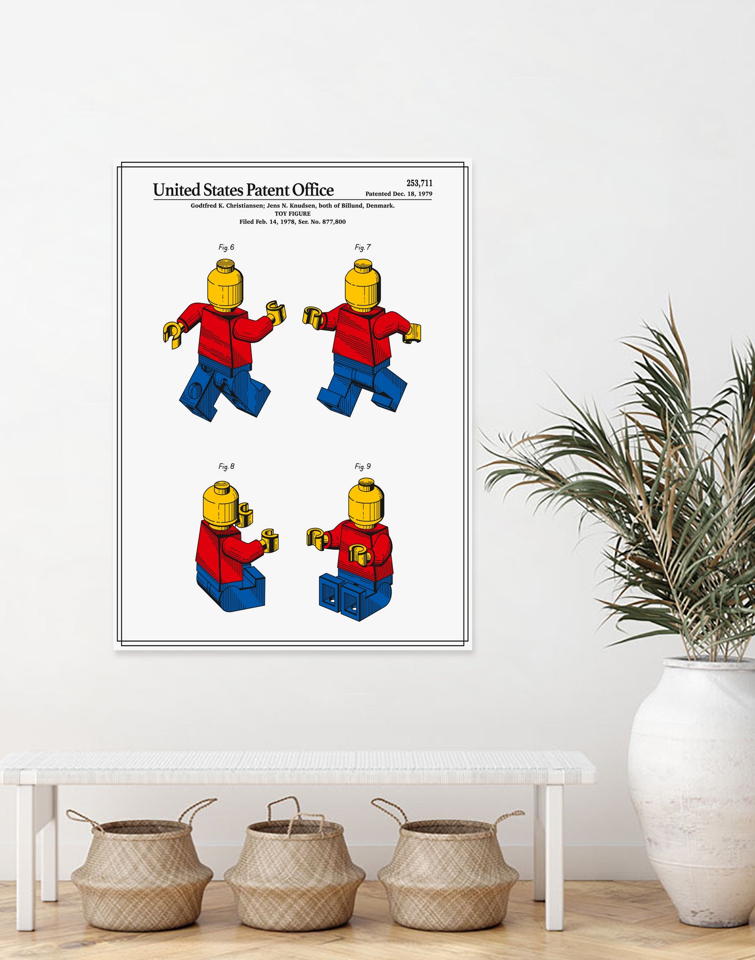 Toy Figure Patent v3 by Finlay McNevin on GIANT ART - white typography