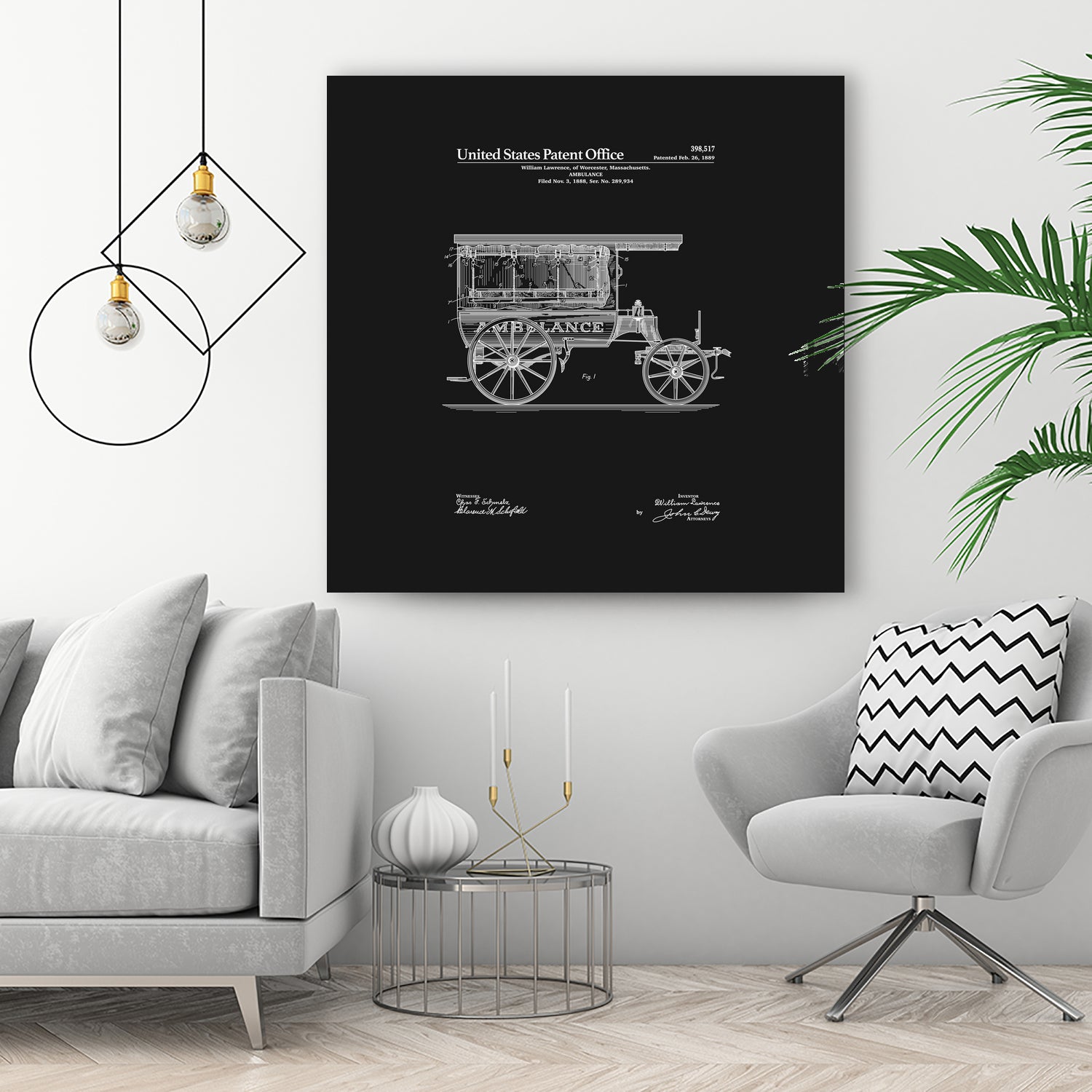Ambulance Patent - Black by Finlay McNevin on GIANT ART - black typography