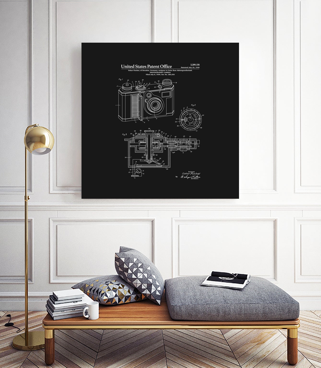 Camera Patent - Black by Finlay McNevin on GIANT ART - black typography