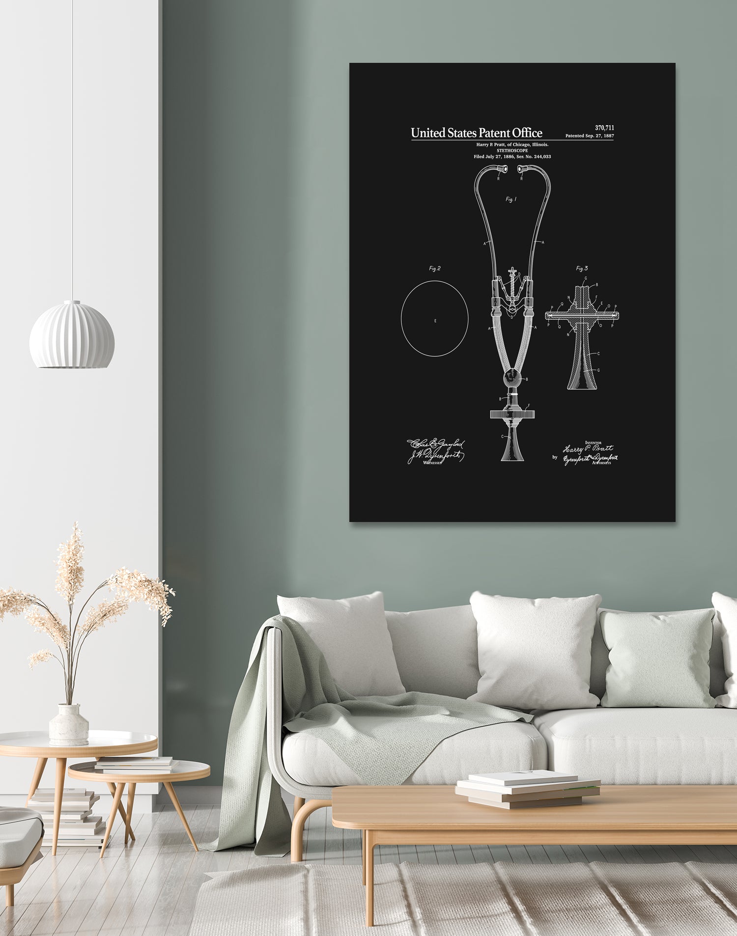 Stethoscope Patent - Black by Finlay McNevin on GIANT ART - black typography
