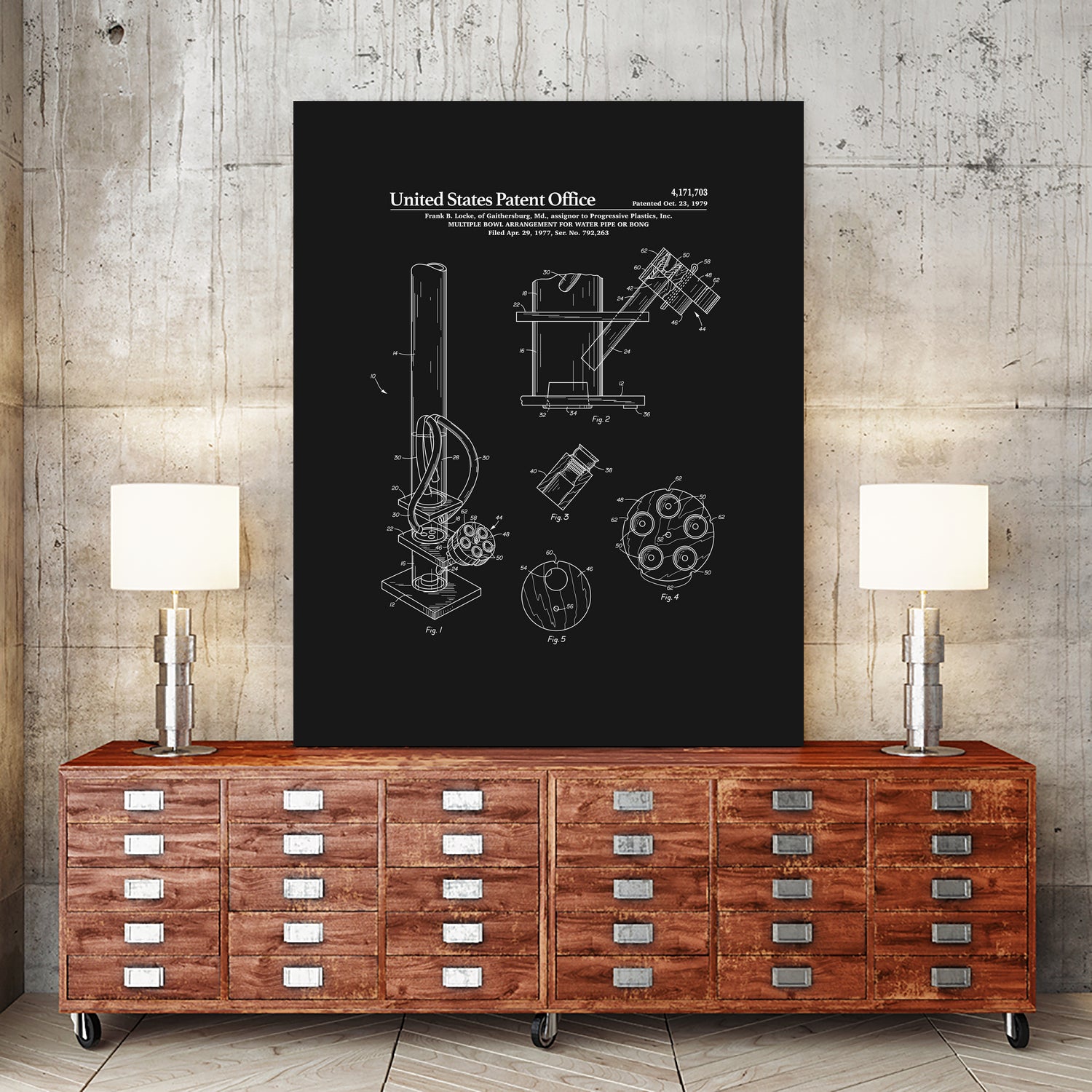 Bong Patent - Black by Finlay McNevin on GIANT ART - black typography