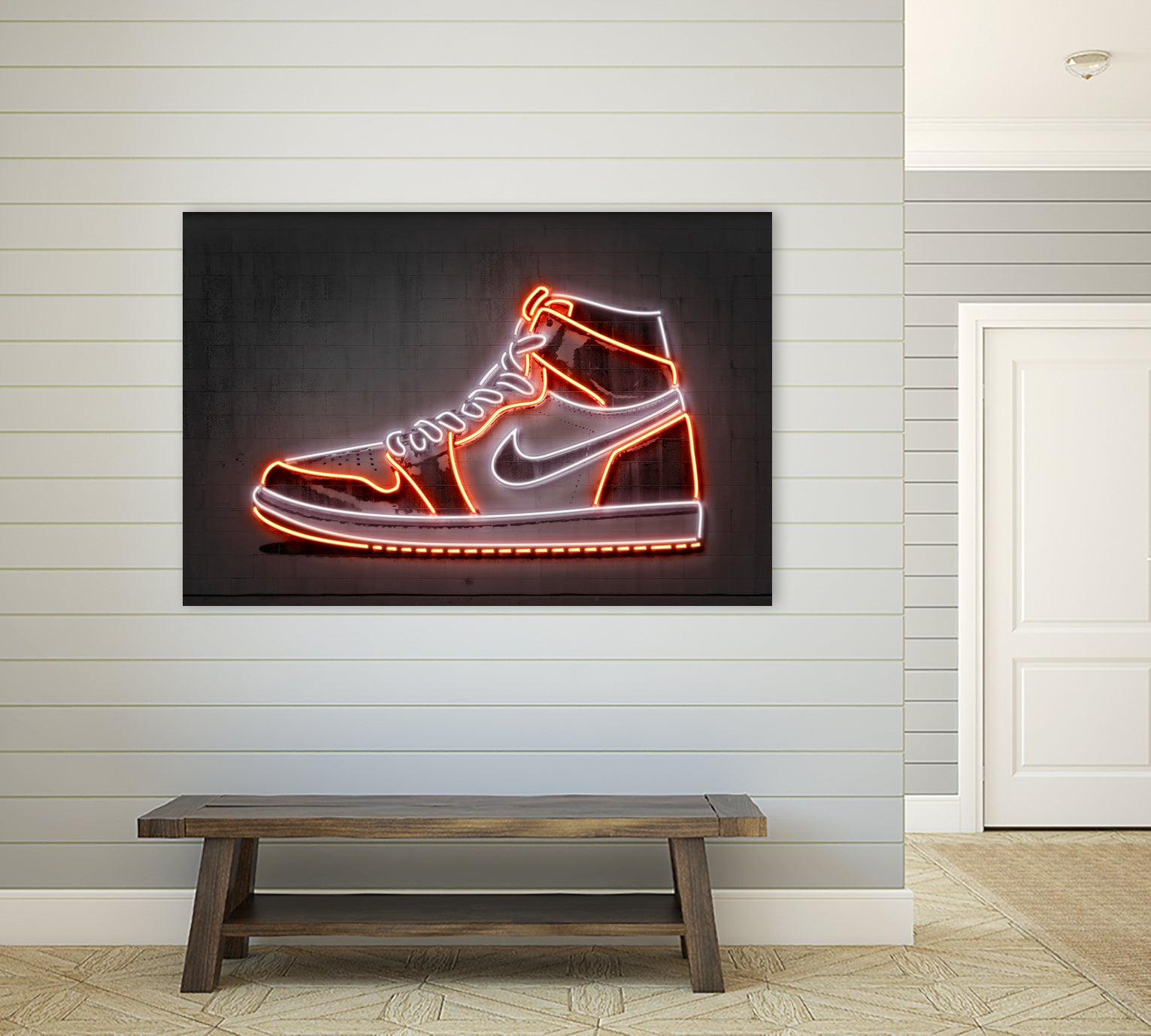 Jordan I by Octavian Mihai Mielu on GIANT ART - red photo manipulation