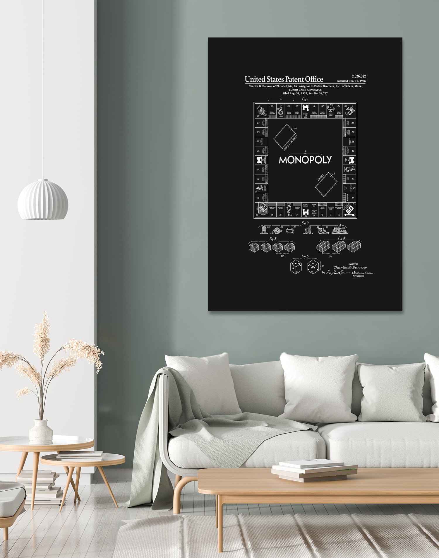 Board Game Patent - Black by Finlay McNevin on GIANT ART - black typography