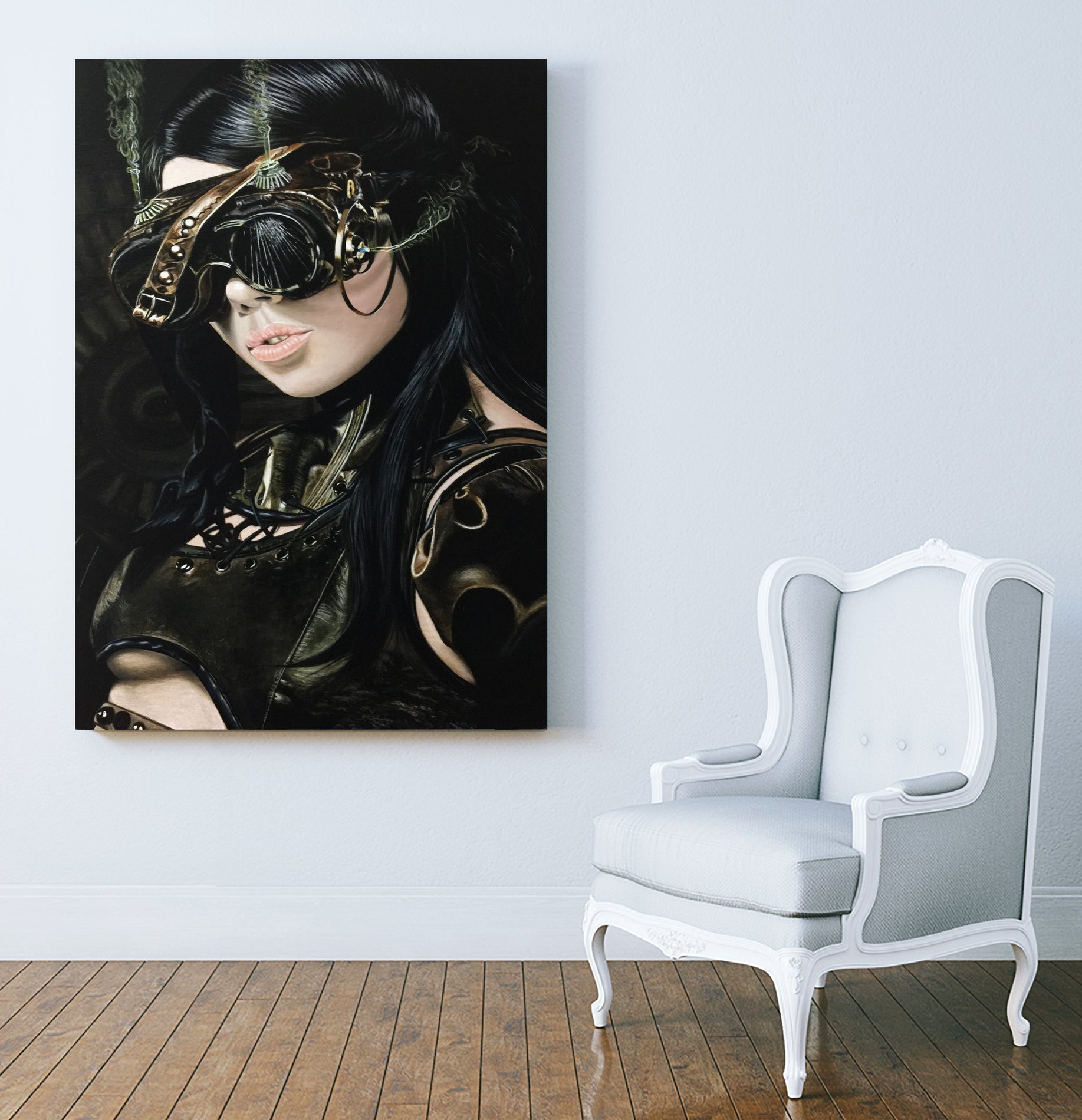 Steampunk Girl I by João Bello on GIANT ART - black mixed media