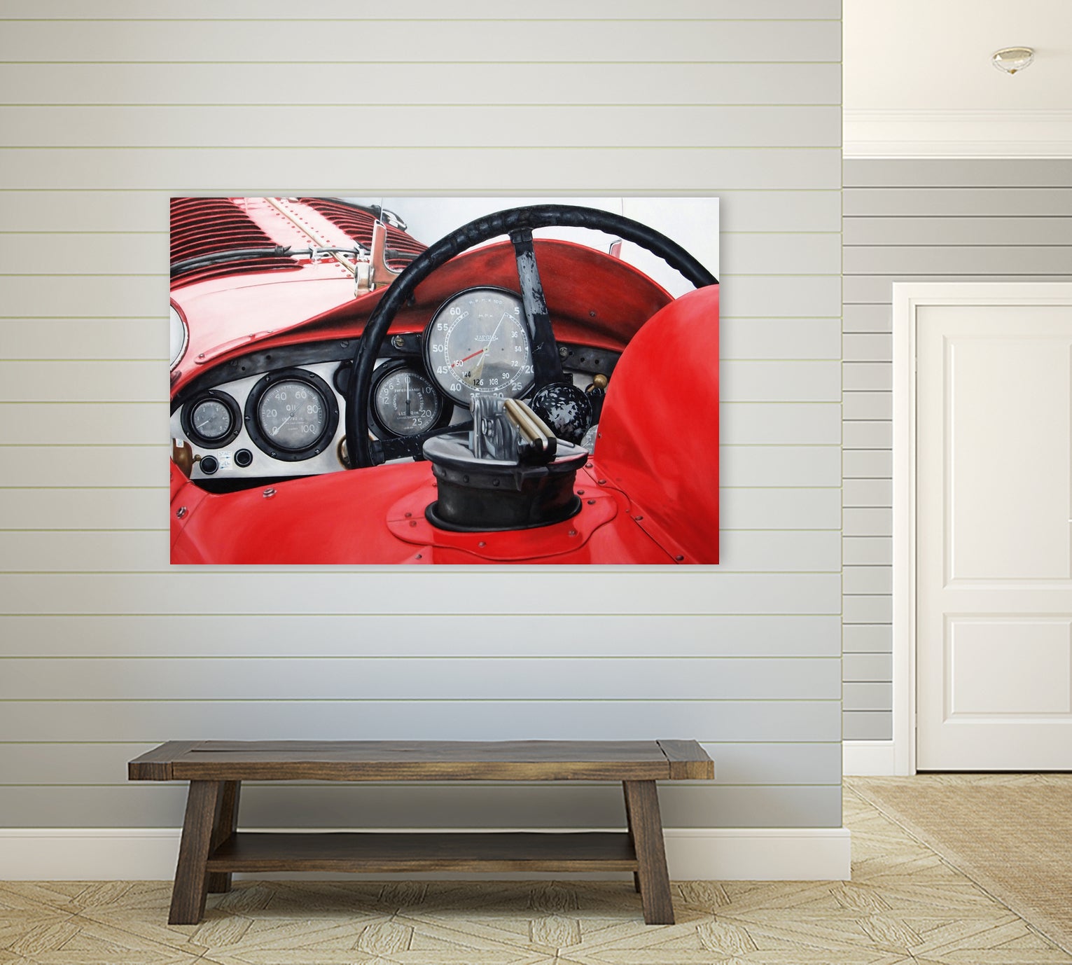 Old Racing Red Car by João Bello on GIANT ART - red mixed media