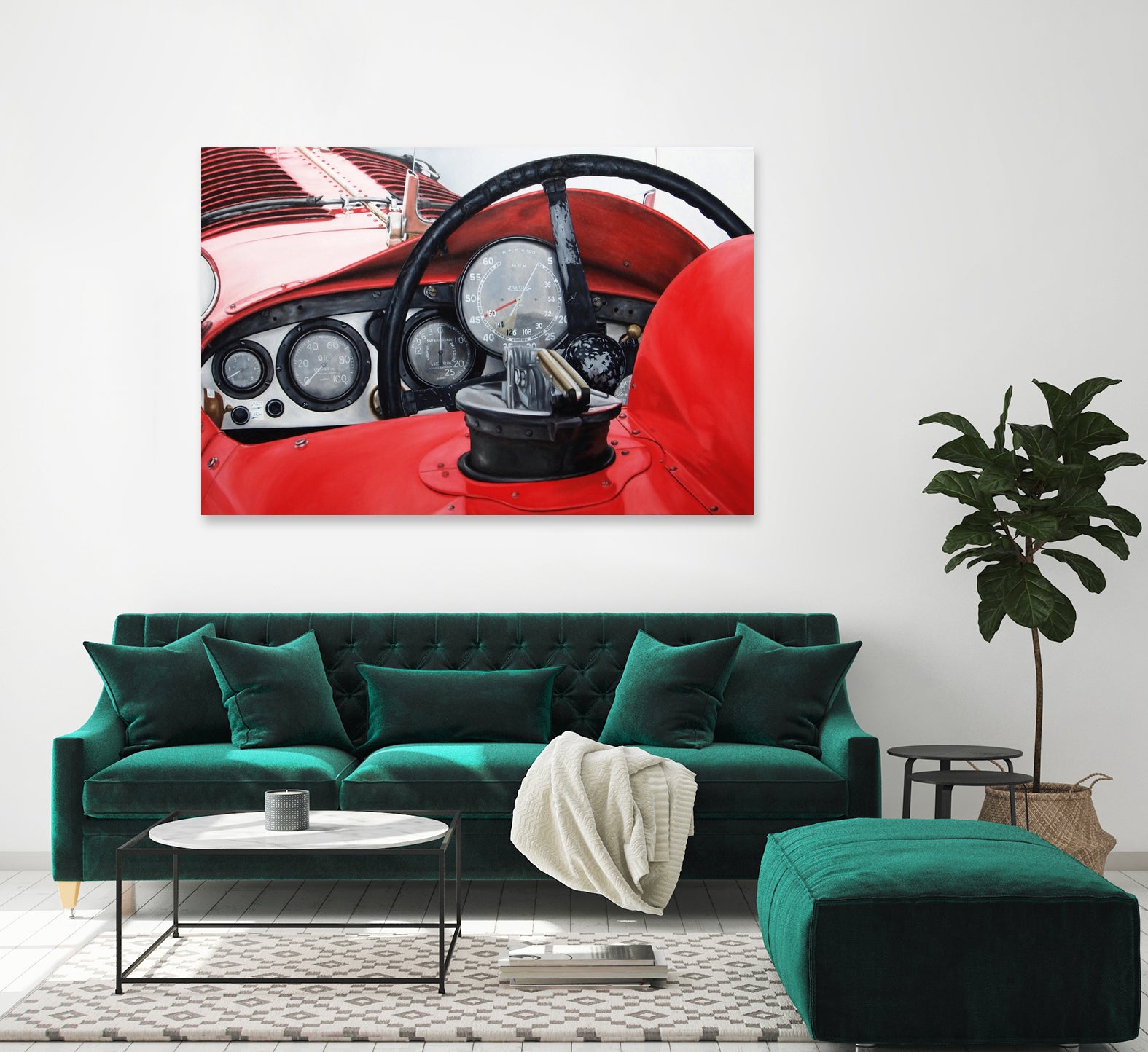 Old Racing Red Car by João Bello on GIANT ART - red mixed media