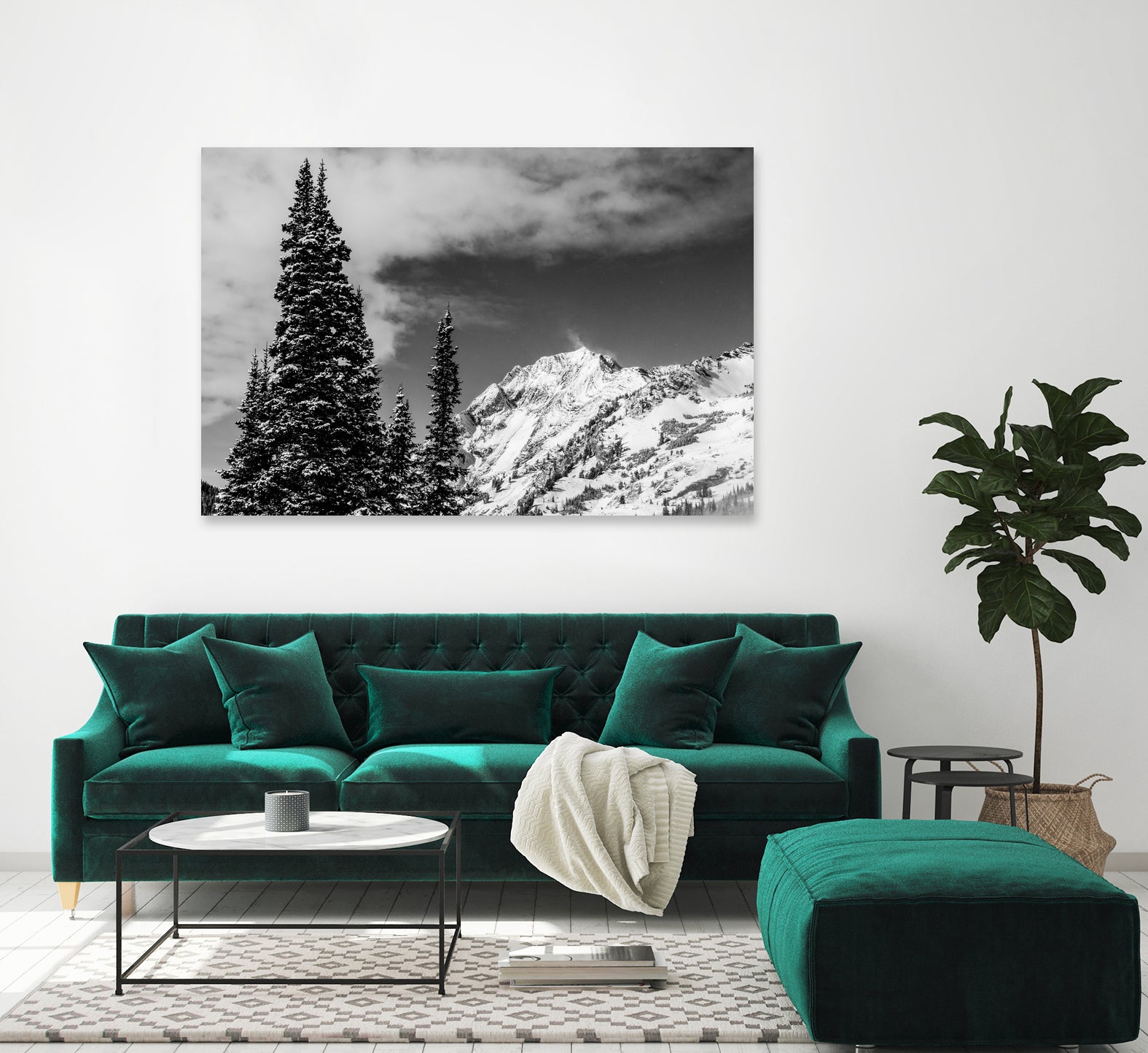 Trees Taller than the Highest Peak by Alex Tonetti on GIANT ART - gray photo illustration