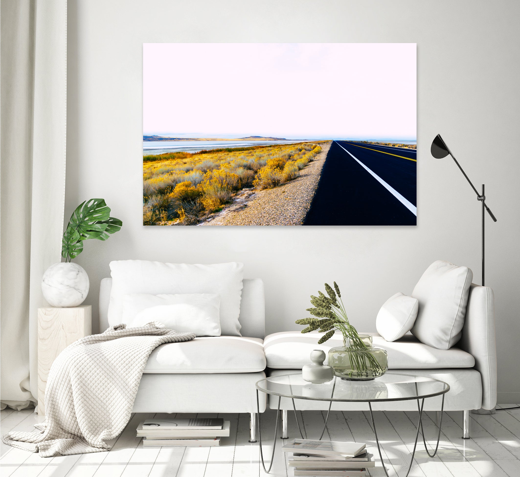Along the Salt Flats by Alex Tonetti on GIANT ART - yellow photo illustration