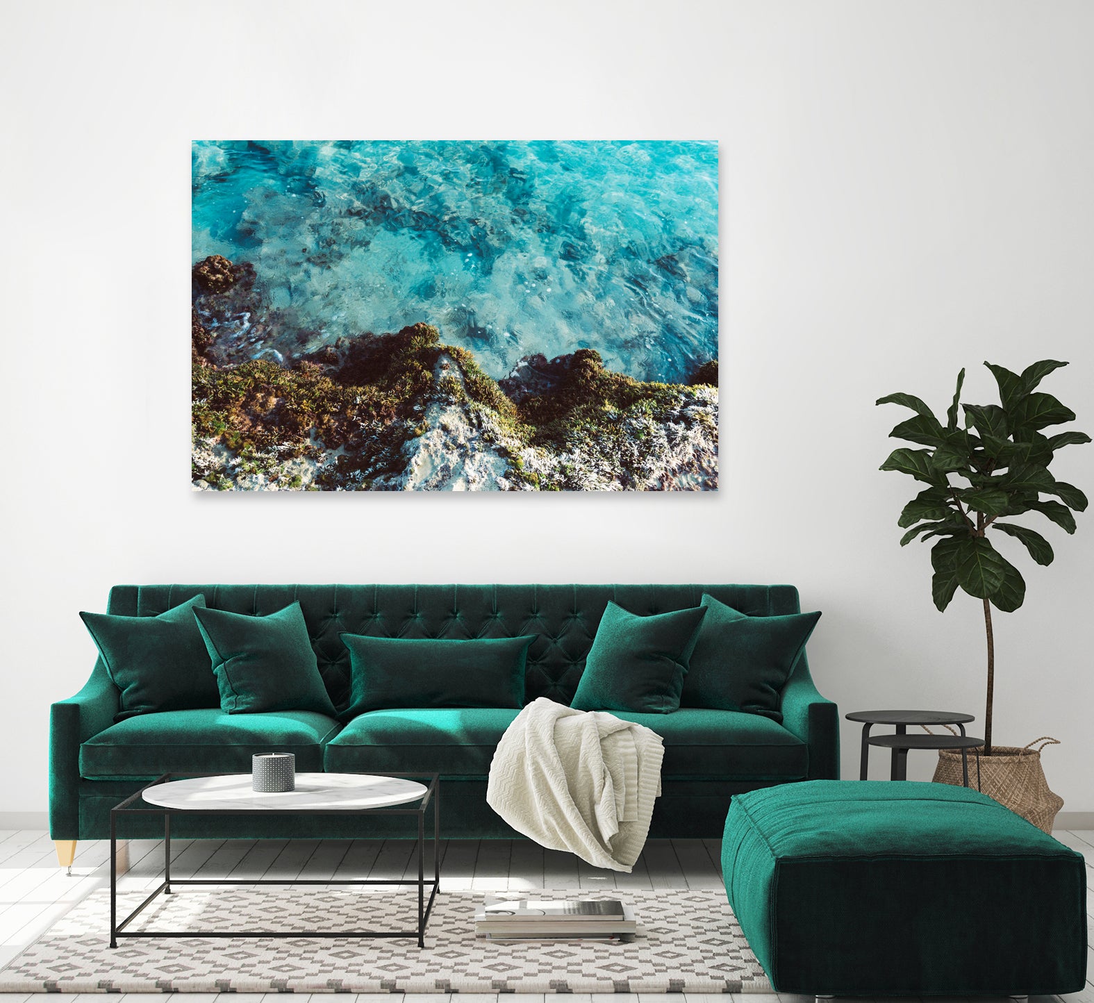 Blue Coast by Alex Tonetti on GIANT ART - blue photo illustration