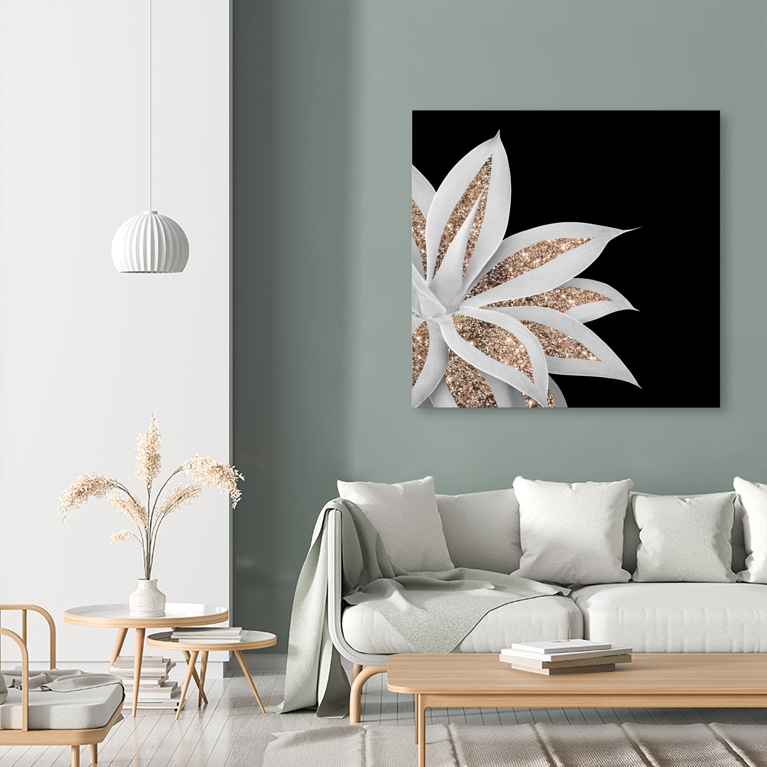 Agave Finesse Glitter Glam #6 #tropical #decor #art by Anita & Bella Jantz on GIANT ART - black photo illustration