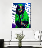 Billie Green Eilish by Laksana Ardie on GIANT ART - green digital painting