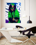 Billie Green Eilish by Laksana Ardie on GIANT ART - green digital painting