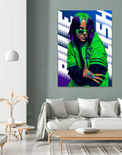 Billie Green Eilish by Laksana Ardie on GIANT ART - green digital painting