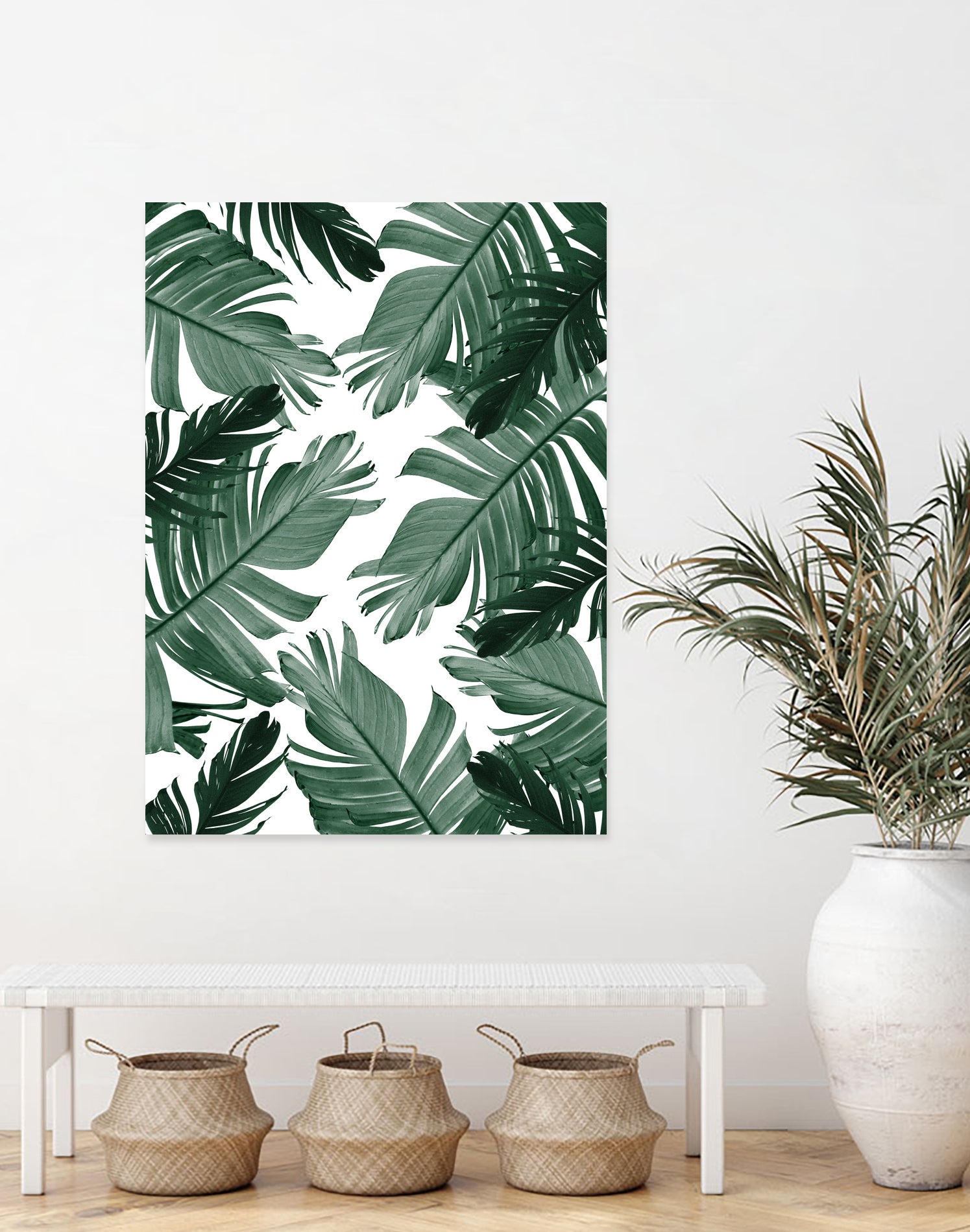 Tropical Banana Leaves Pattern #3 #tropical #decor #art by Anita & Bella Jantz on GIANT ART - green photo illustration