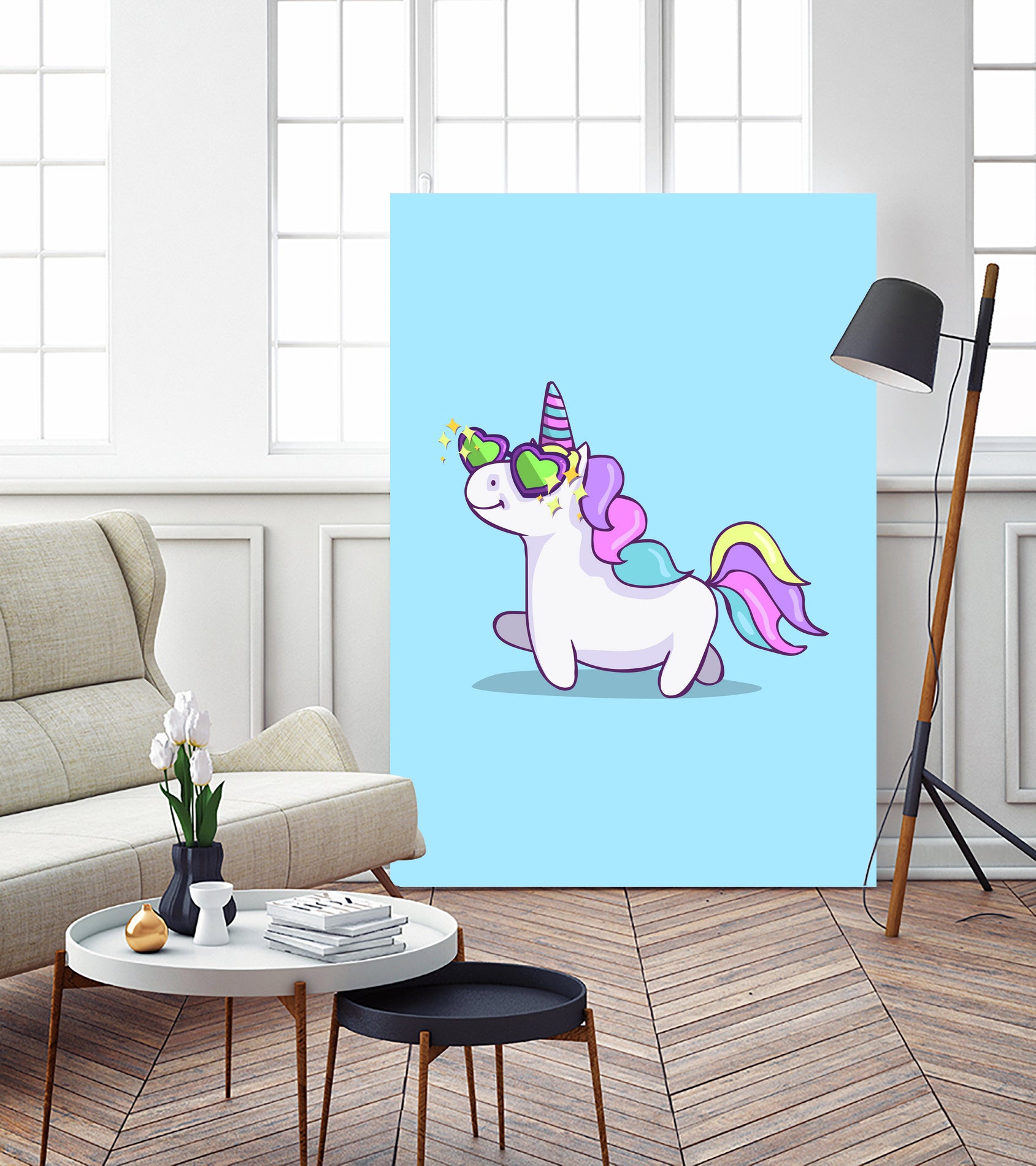 Fabulous Unicorn by Ana Villanueva on GIANT ART - blue character design