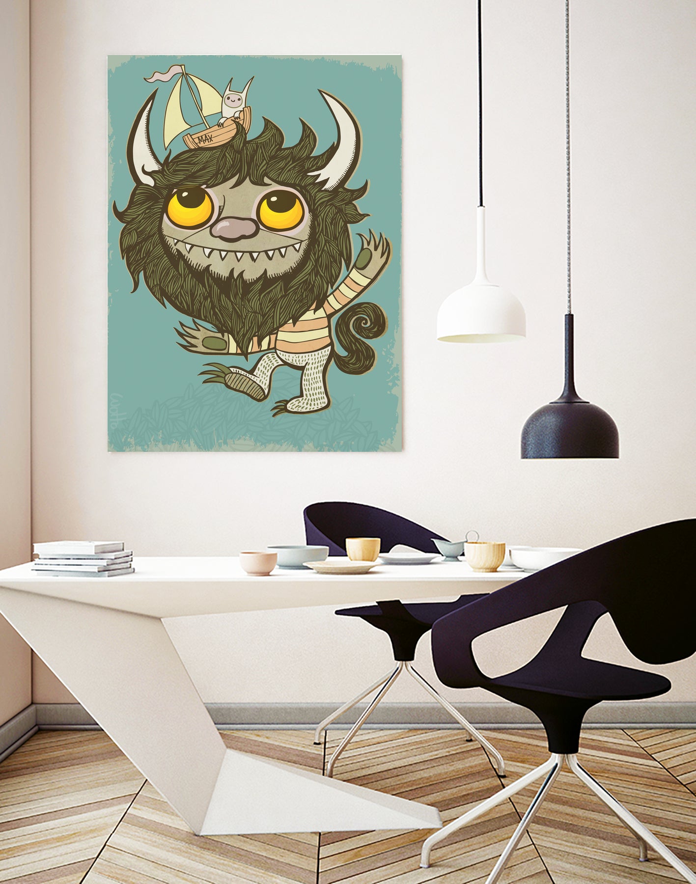 An Ode To Wild Things by Craig Watkins on GIANT ART - blue character design