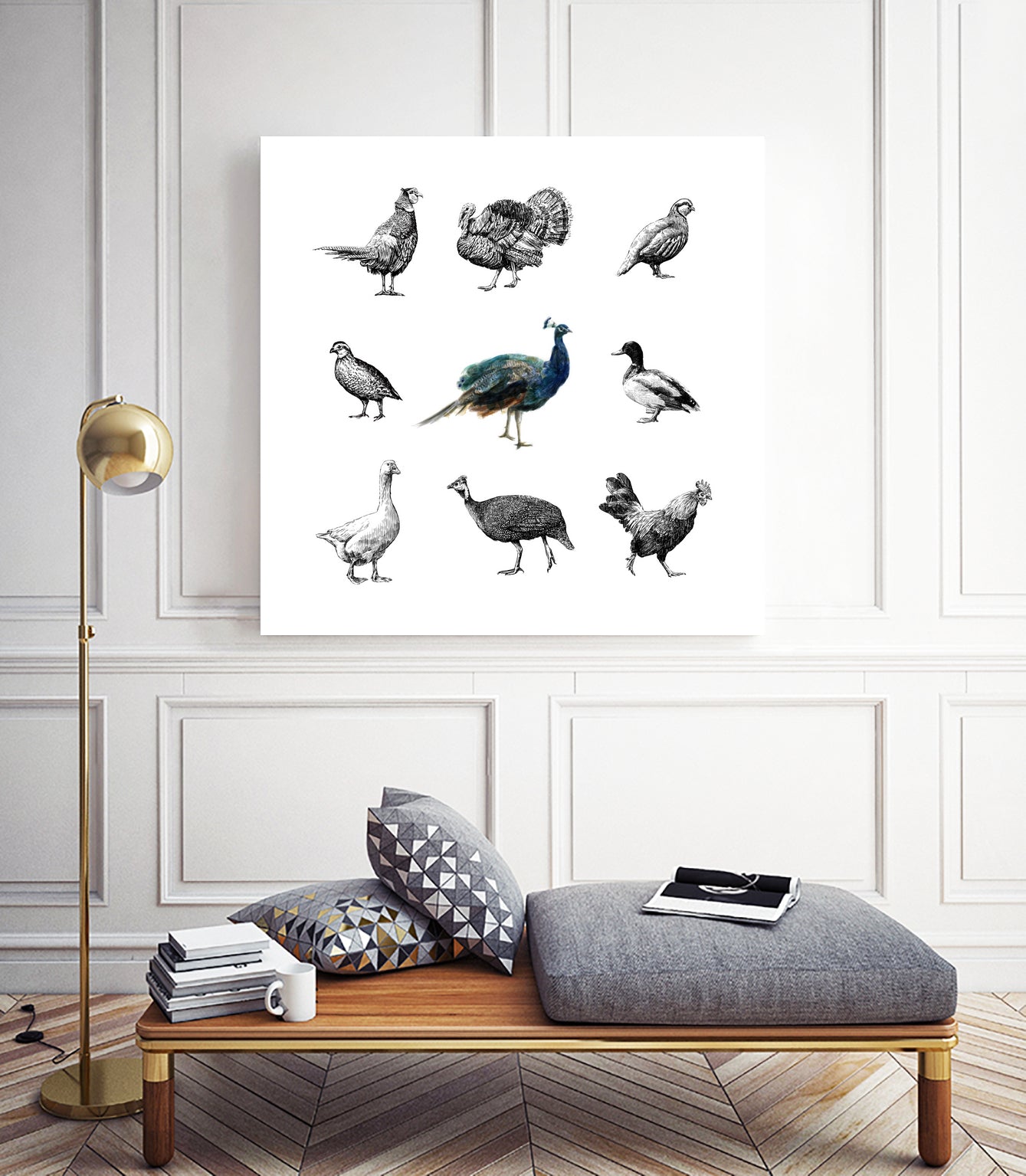 Bird Farm by Martina Dirce Carcano on GIANT ART - white digital painting
