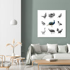 Bird Farm by Martina Dirce Carcano on GIANT ART - white digital painting