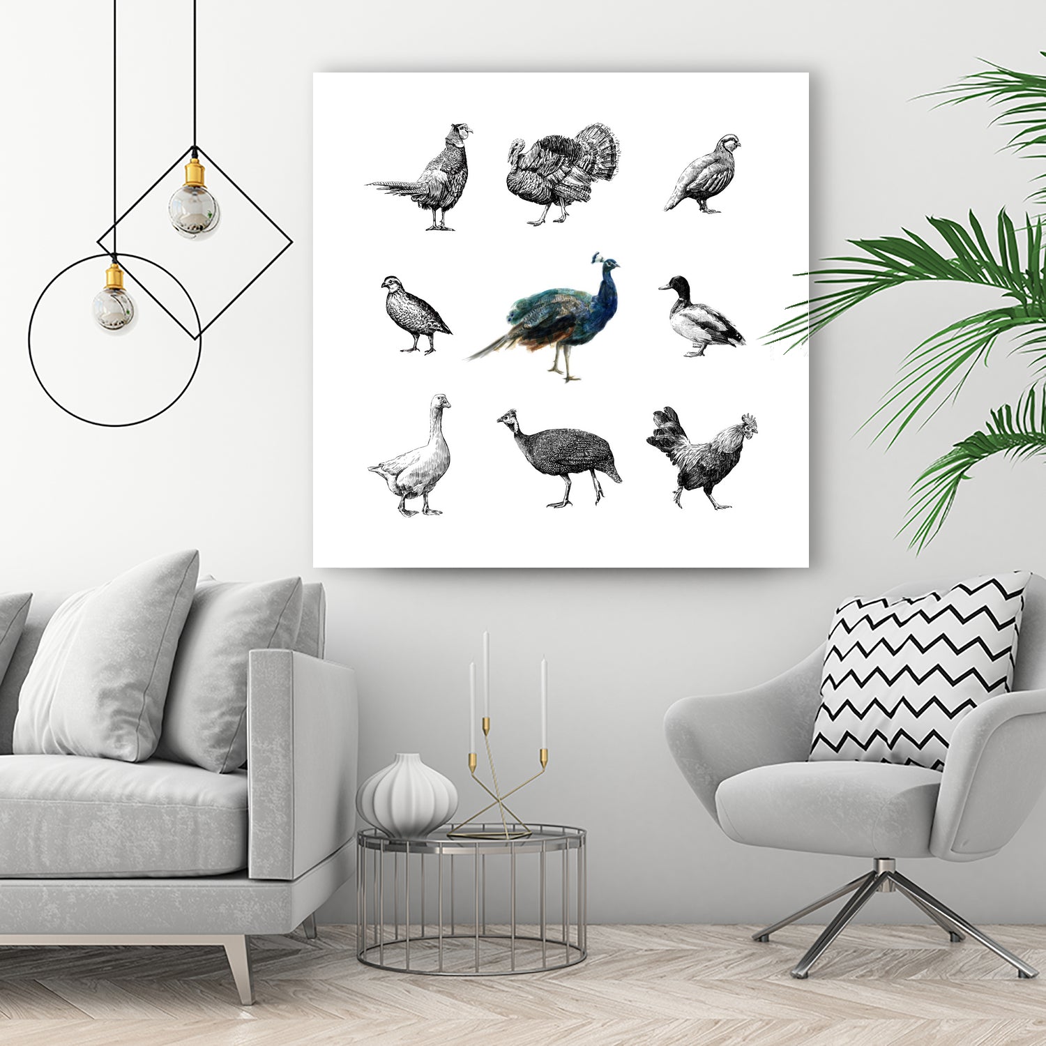 Bird Farm by Martina Dirce Carcano on GIANT ART - white digital painting