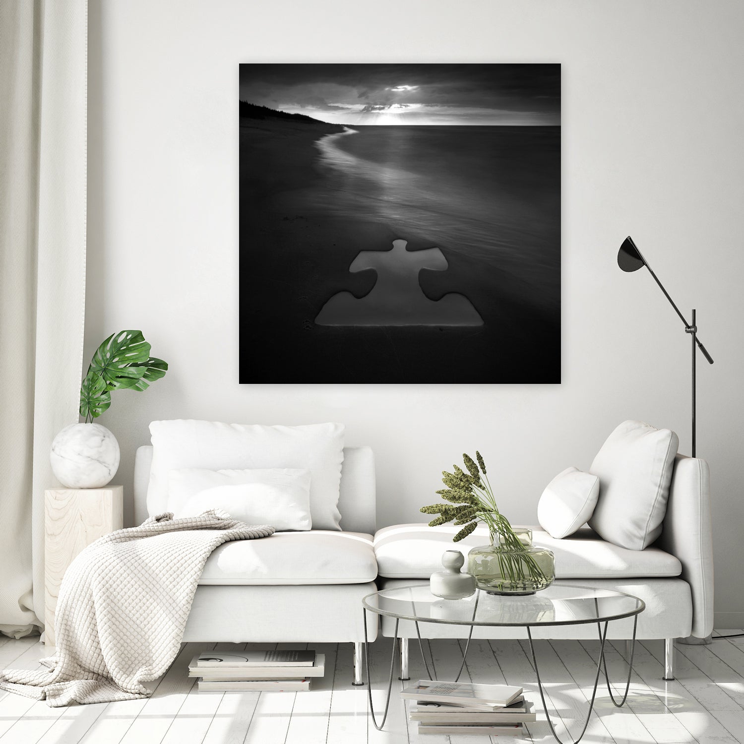 Beach Puzzle by Dariusz Klimczak on GIANT ART - black photo illustration