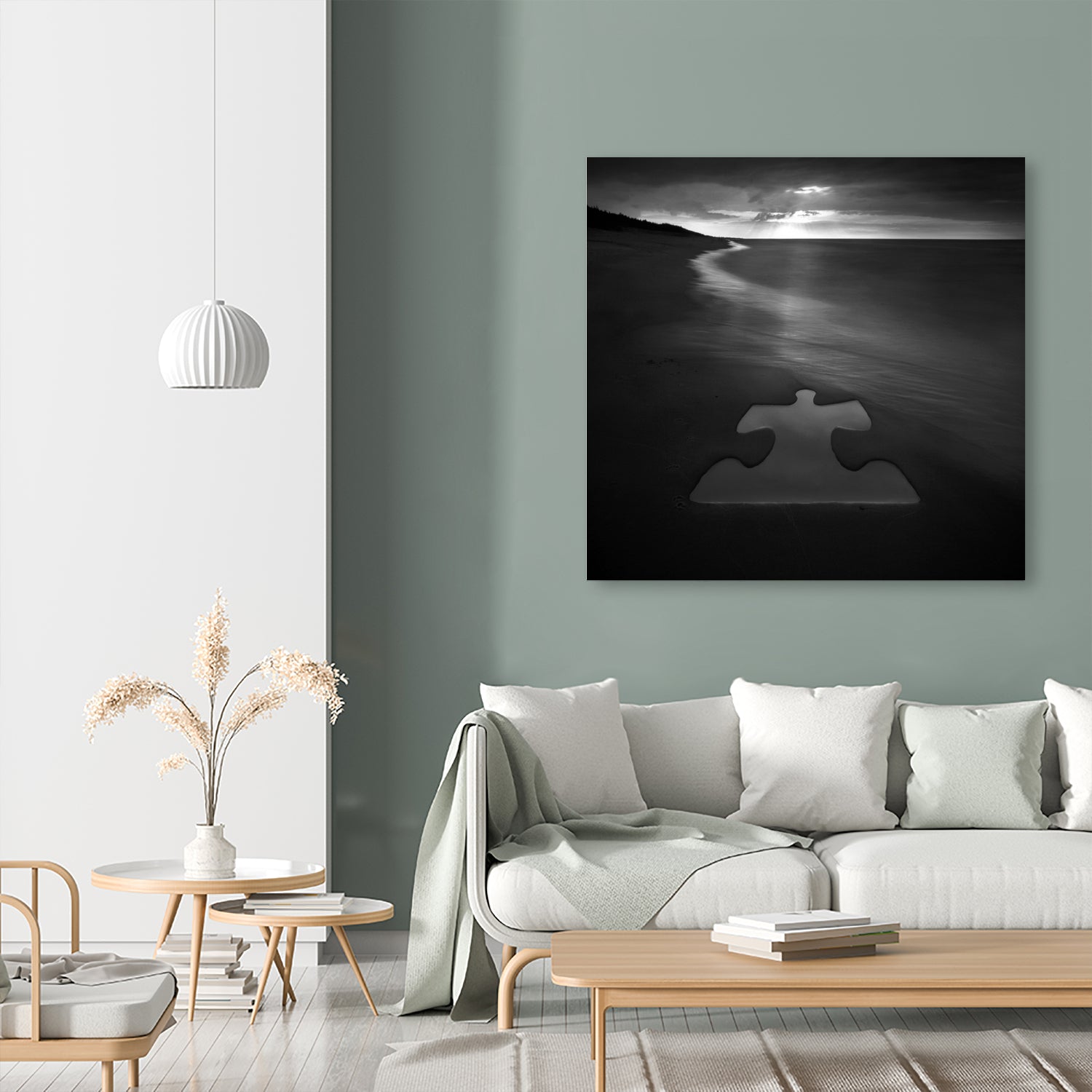 Beach Puzzle by Dariusz Klimczak on GIANT ART - black photo illustration