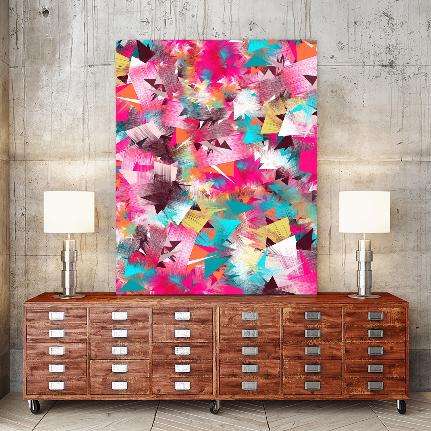 Colorful Place by Danny Jardim on GIANT ART - pink digital painting