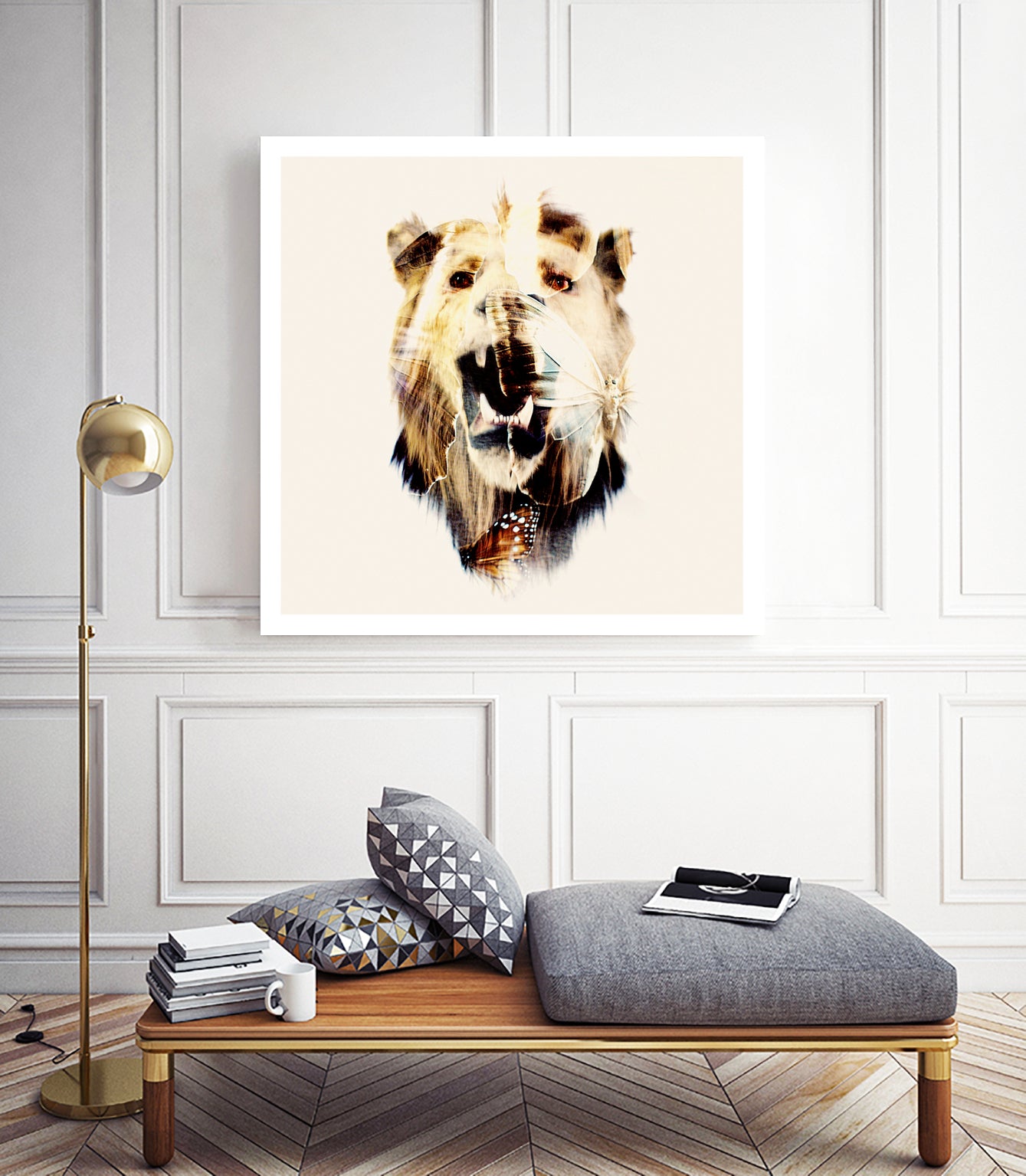 Butterfly Lion by Dan Mountford on GIANT ART - photo illustration