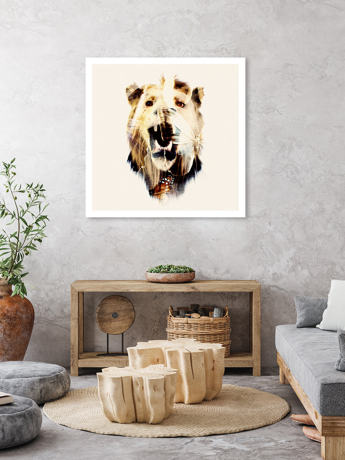 Butterfly Lion by Dan Mountford on GIANT ART - photo illustration