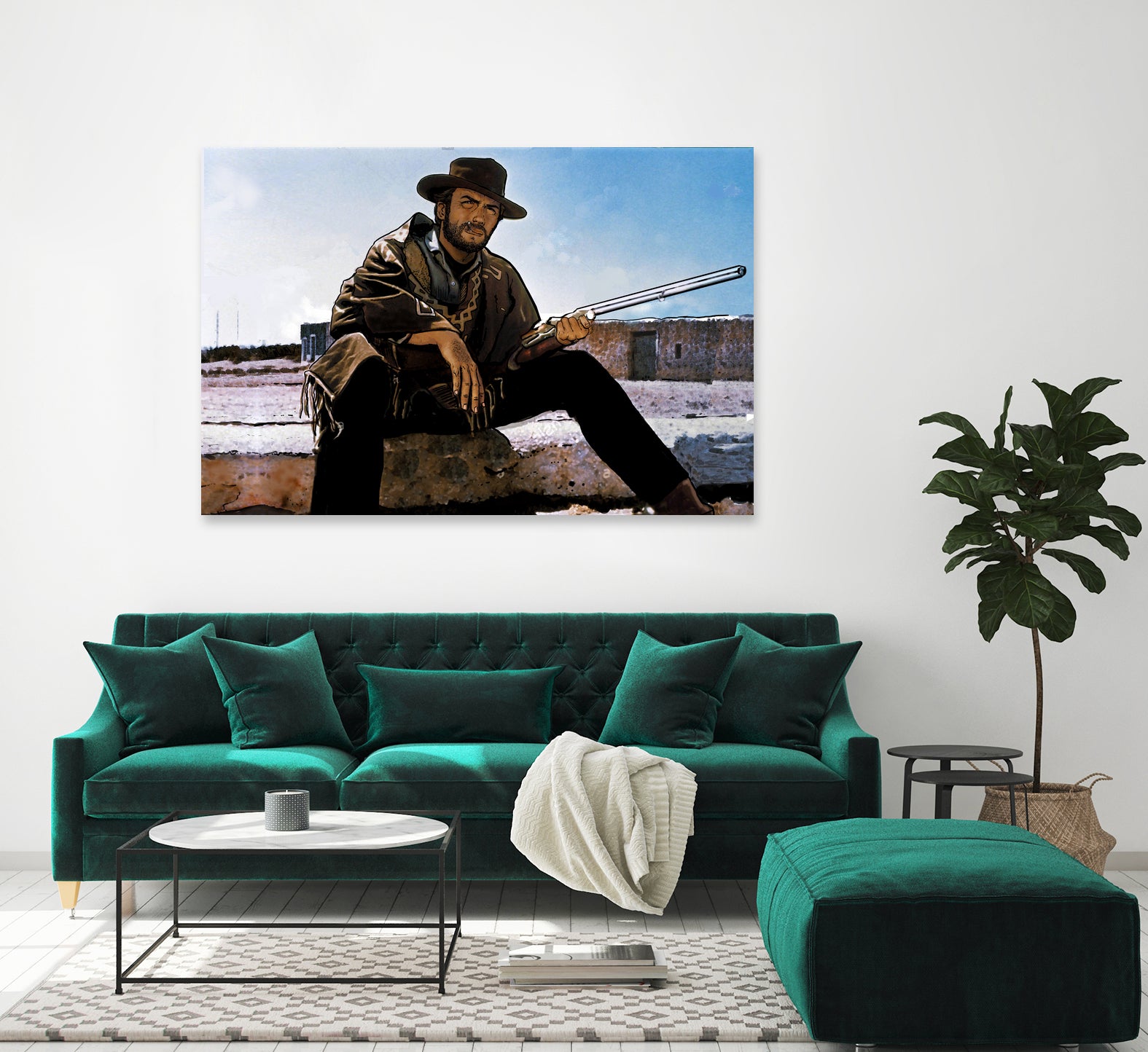 Clint Eastwood - The Man With No Name by Dan Avenell on GIANT ART - green character design