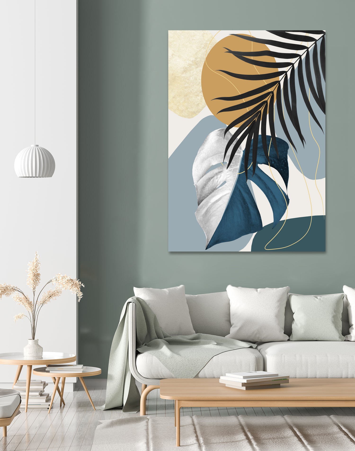 Monstera Abstract #2 #tropical #decor #art by Anita & Bella Jantz on GIANT ART - blue digital drawing