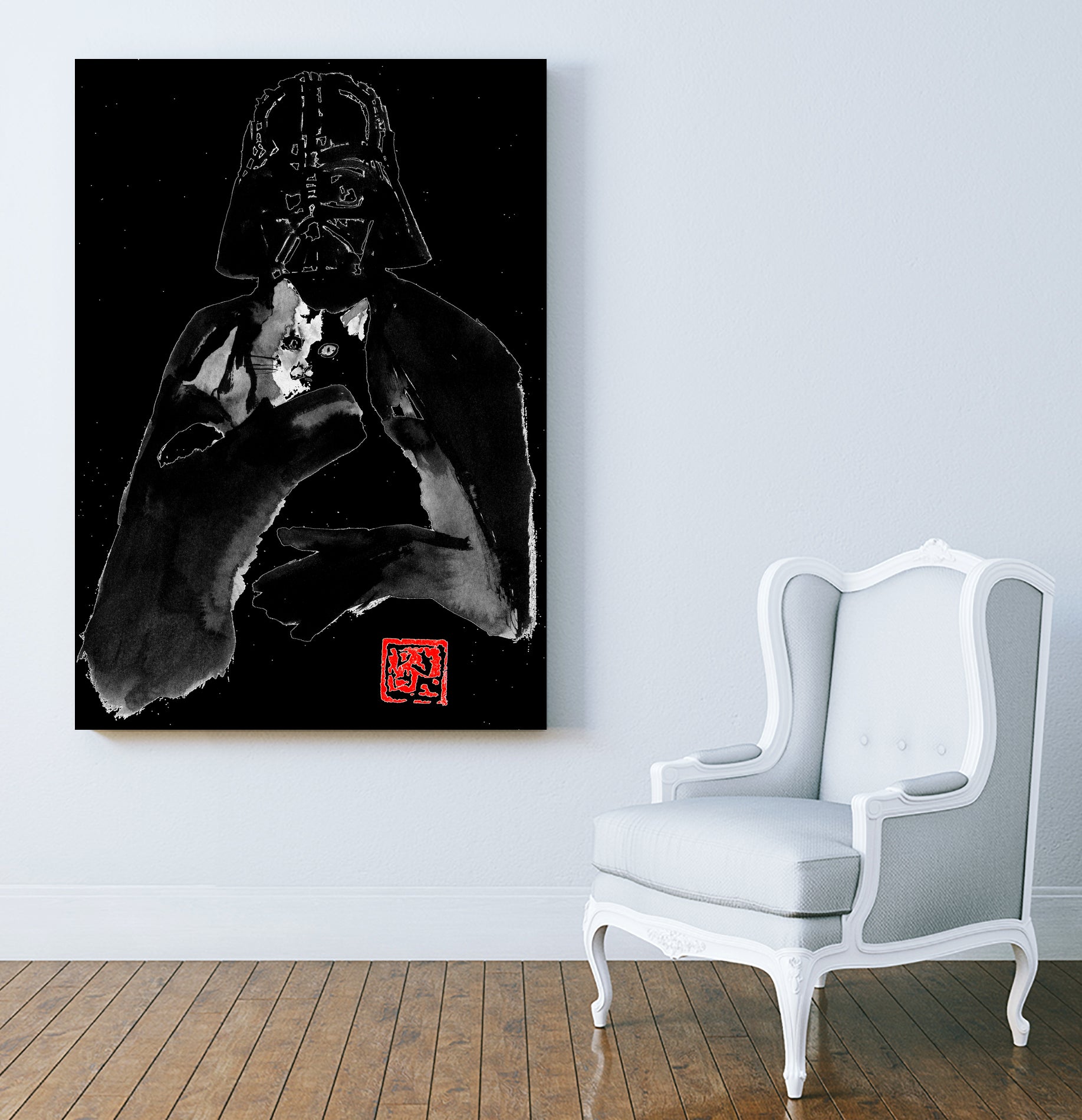 dark vador et son chat by philippe imbert on GIANT ART - black character design