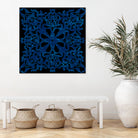 Blue Ceramic style Portuguese tiles by Bernadette Mombourgh on GIANT ART - blue character design