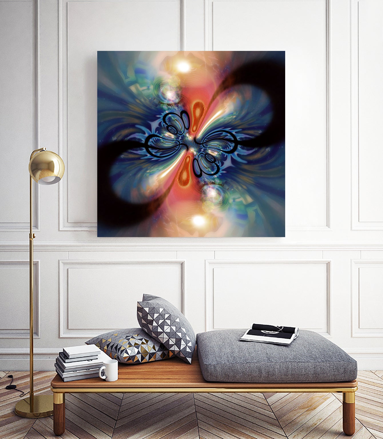 Infinity Machine 231 by Sean Mullin on GIANT ART - blue digital painting