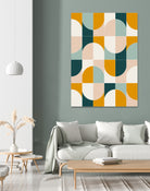 Bold Geo Tiles 01 by Daniela di Niro on GIANT ART - yellow vector illustration