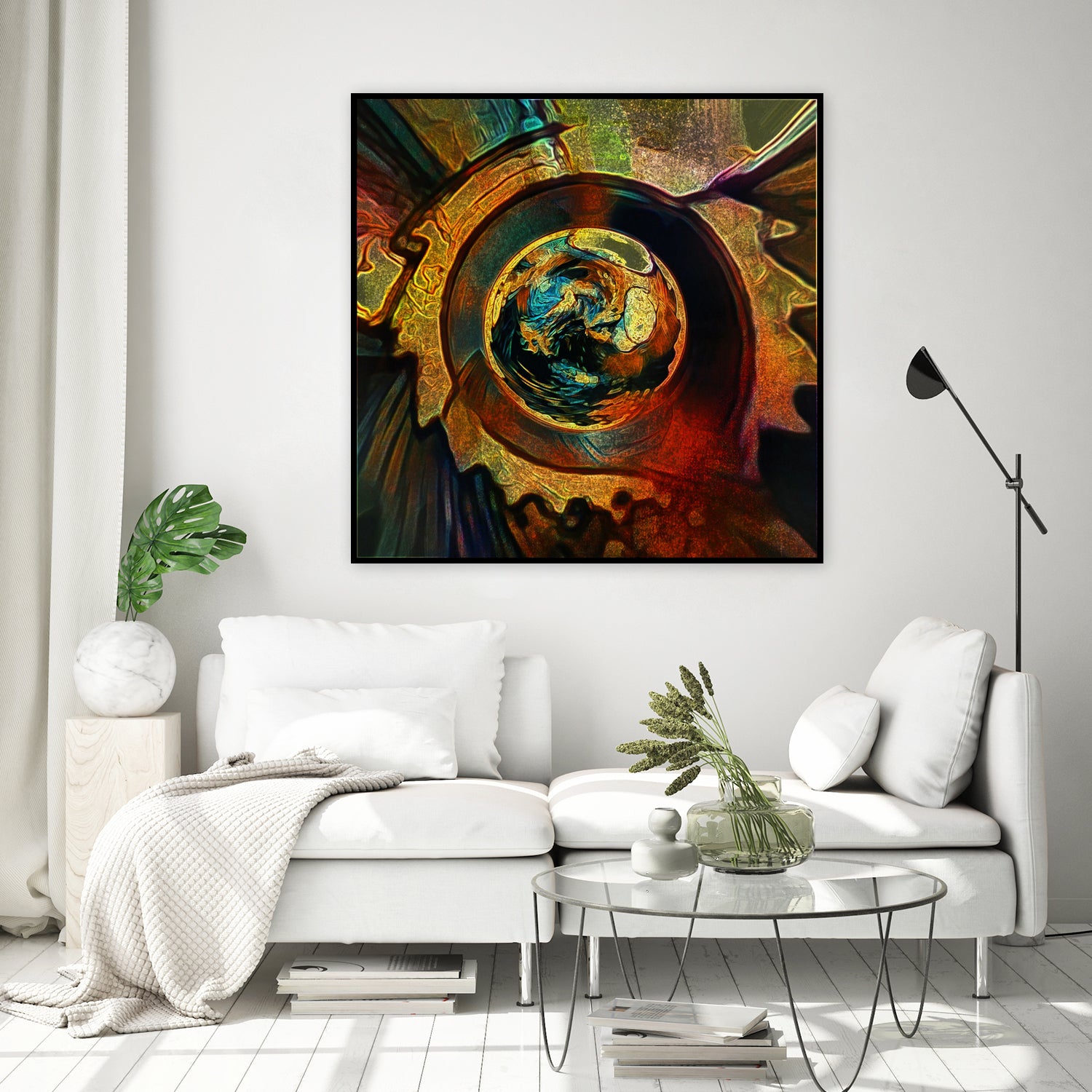 Solar Medallion by Sean Mullin on GIANT ART - yellow digital painting