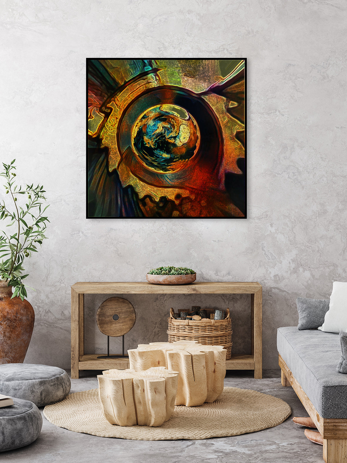 Solar Medallion by Sean Mullin on GIANT ART - yellow digital painting