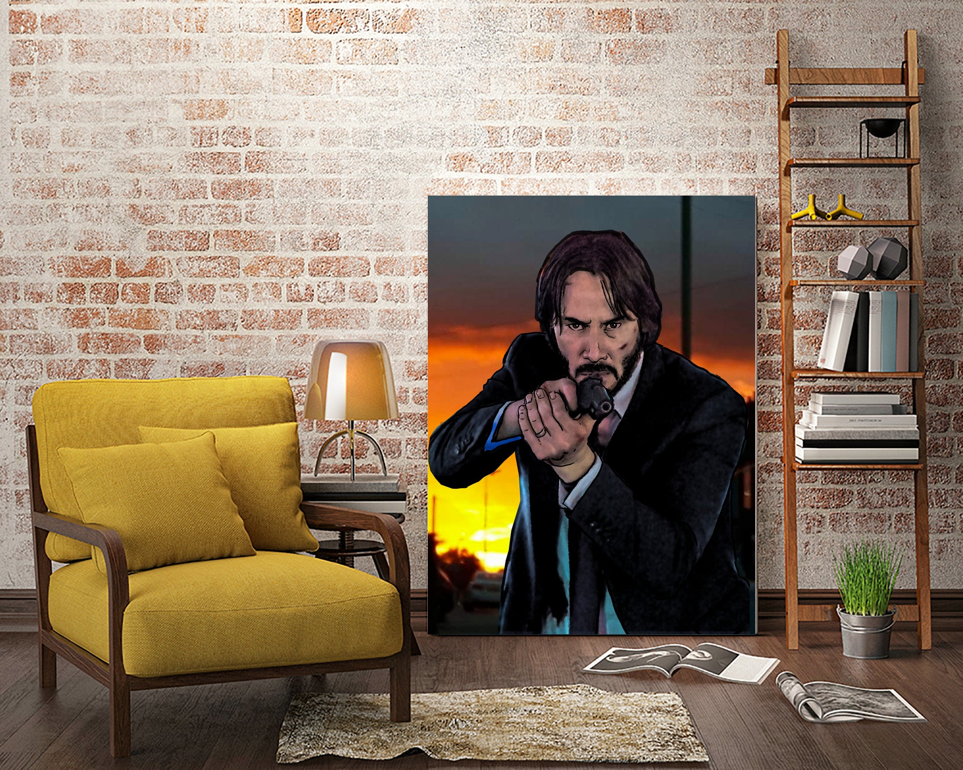 John Wick - Indestructible! by Dan Avenell on GIANT ART - black character design