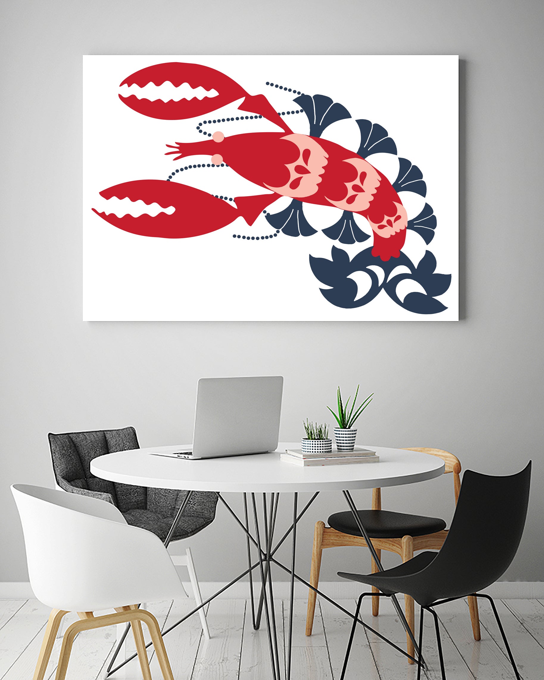 AMALFI LOBSTER CREAM by Thomas Fernez on GIANT ART - red digital drawing