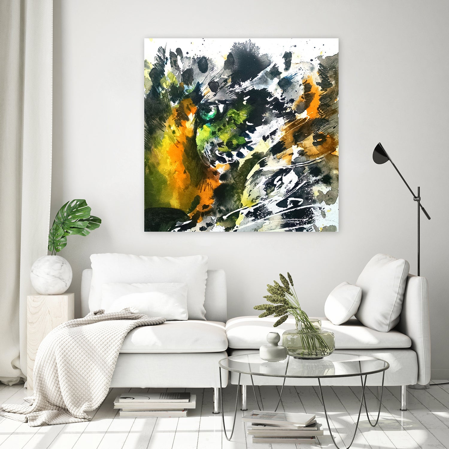 The Eye of the Leopard by Emma Kaufmann on GIANT ART - yellow mixed media