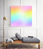 Beautiful Pastel Rainbow Ombre Design by Kelsey Lovelle on GIANT ART - pink digital painting