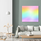 Beautiful Pastel Rainbow Ombre Design by Kelsey Lovelle on GIANT ART - pink digital painting