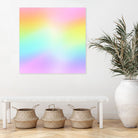 Beautiful Pastel Rainbow Ombre Design by Kelsey Lovelle on GIANT ART - pink digital painting