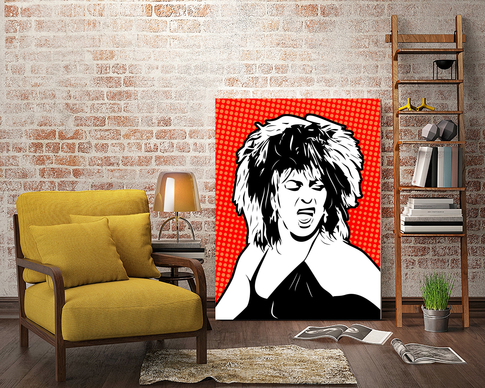 Tina Turner | Pop Art by William Cuccio on GIANT ART - red digital painting