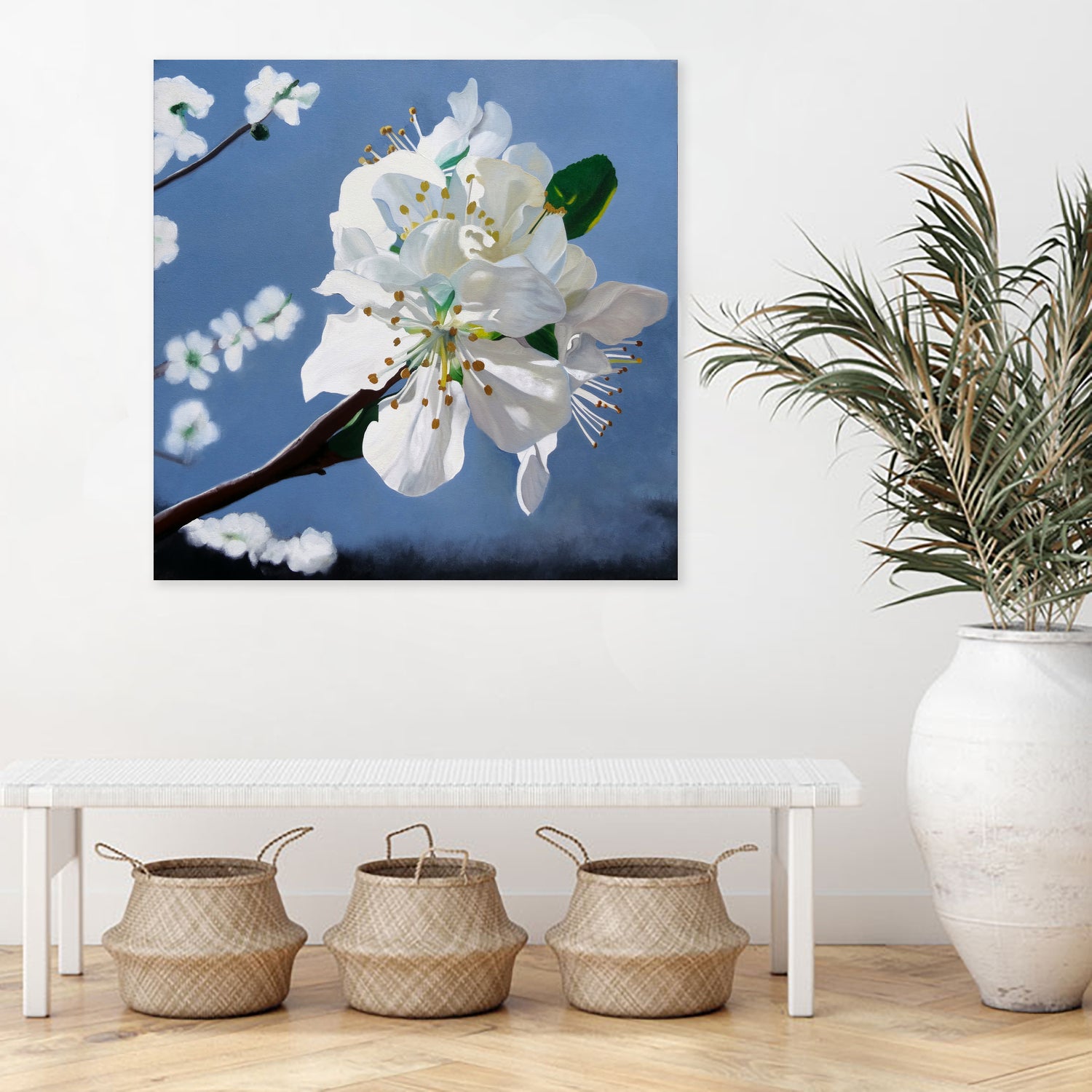 Spring Blossoms by Matthew Holden Bates on GIANT ART - white mixed media