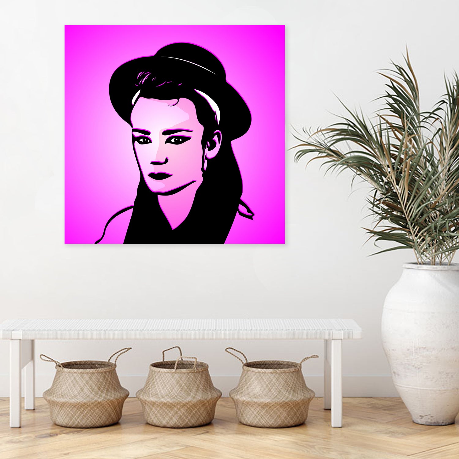 Boy George | Pop Art by William Cuccio on GIANT ART - pink digital painting