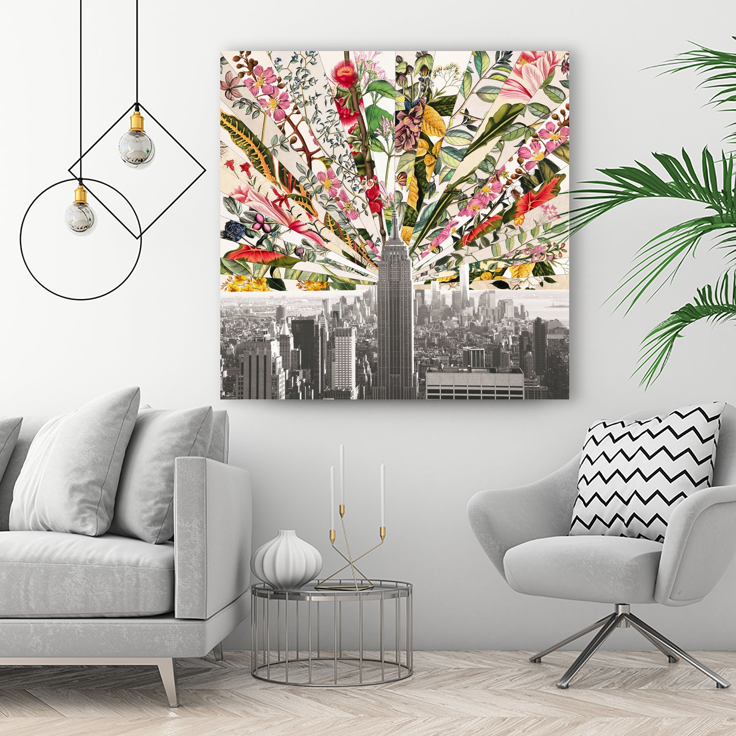 Vintage Blooming New York by Bianca Green on GIANT ART - gray photo manipulation